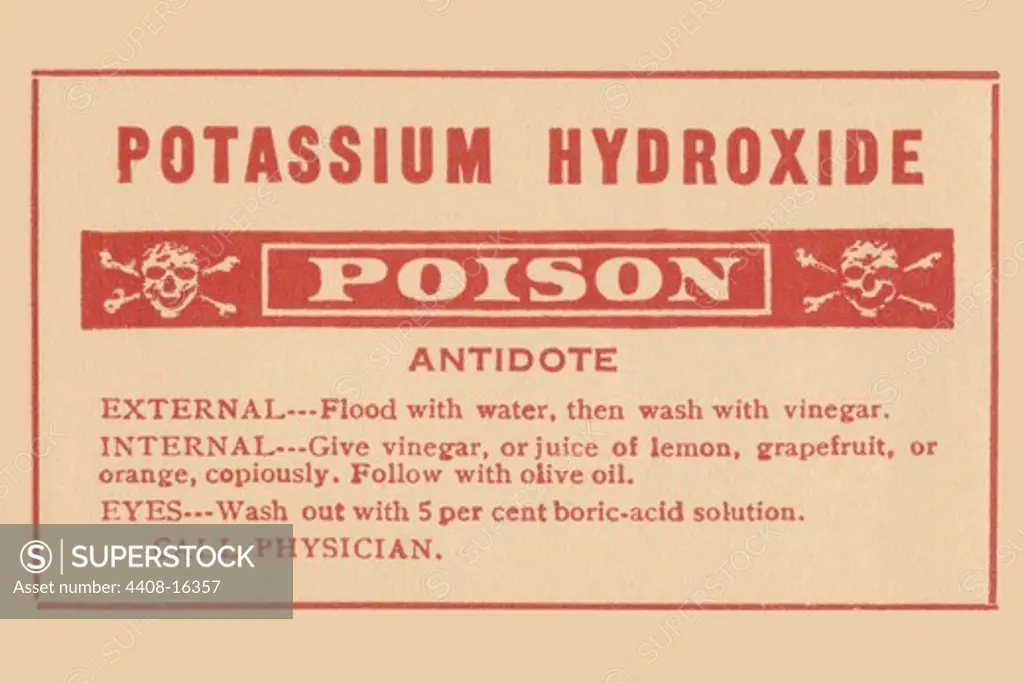 Potassium Hydroxide - Poison, Medical - Potions, Medications, & Cures