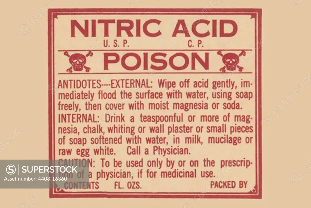Nitric Acid - Poison, Medical - Potions, Medications, & Cures