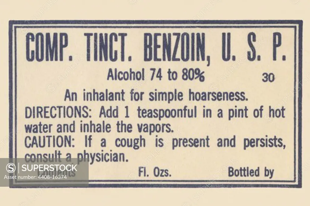 Comp. Tincture of Benzoin, Medical - Potions, Medications, & Cures