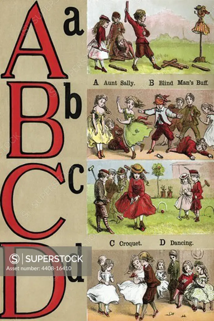 A, B, C, D Illustrated Letters, The Alphabet