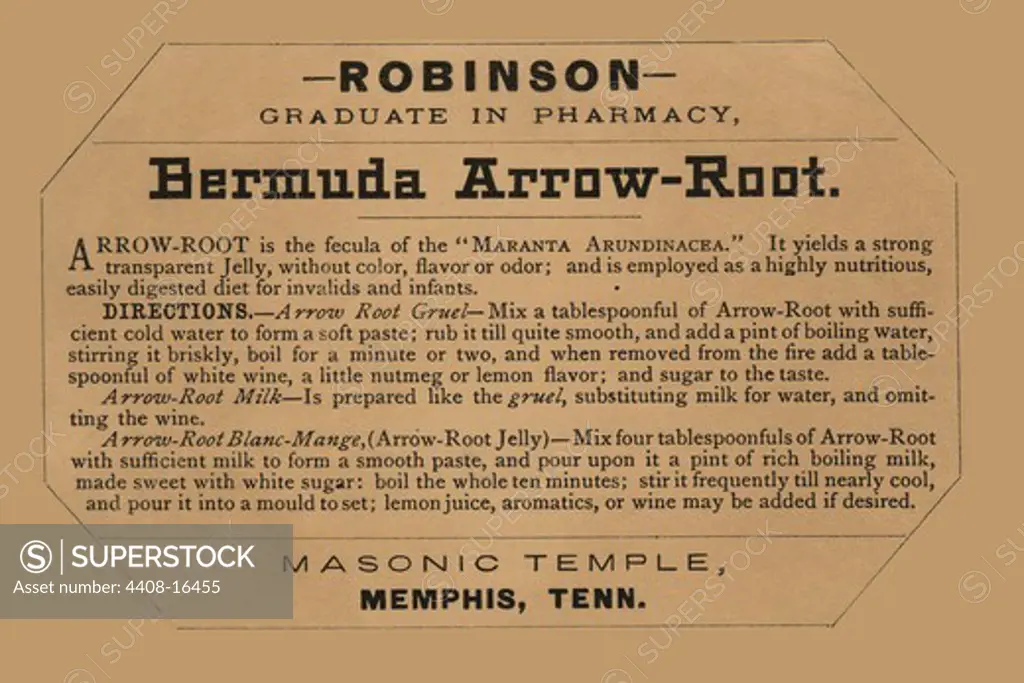 Bermuda Arrow-Root, Medical - Potions, Medications, & Cures