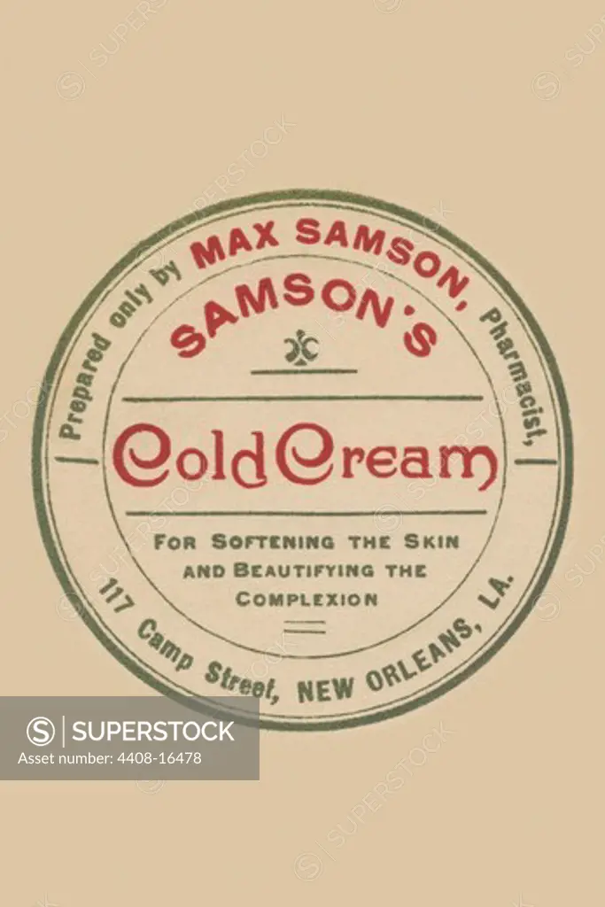 Samson's Cold Cream, Medical - Dermatolgy
