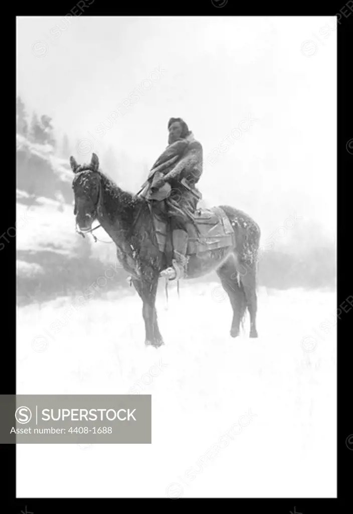 Native American in Snow, Native American