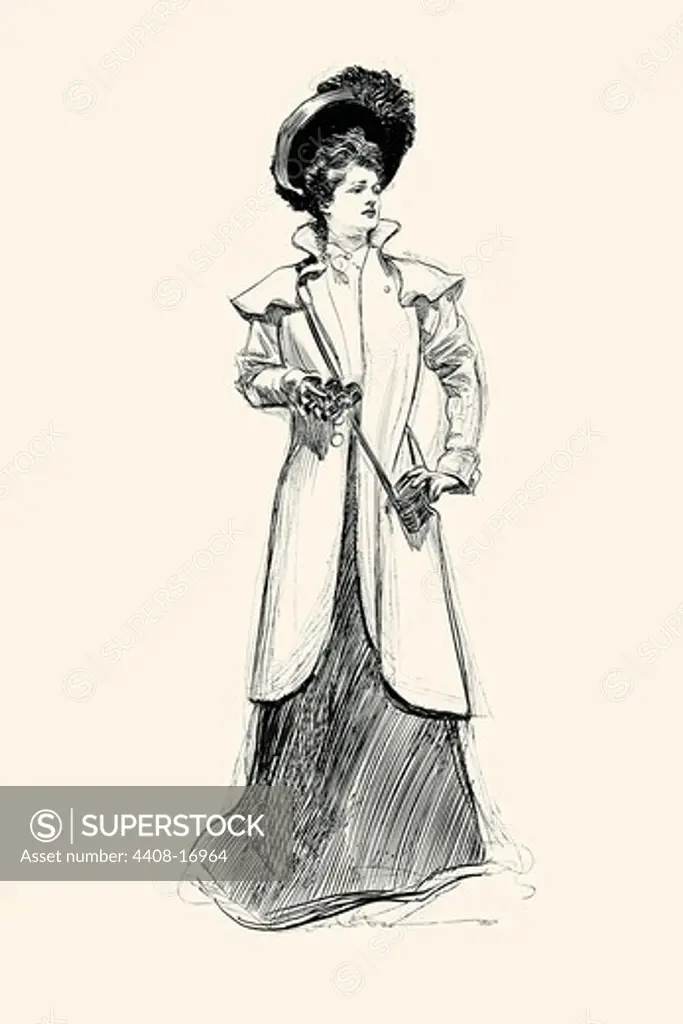 Lady with Binoculars, Charles Dana Gibson