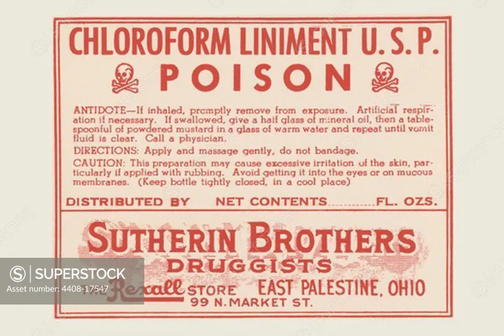 Chloroform Liniment U.S.P., Medical - Potions, Medications, & Cures
