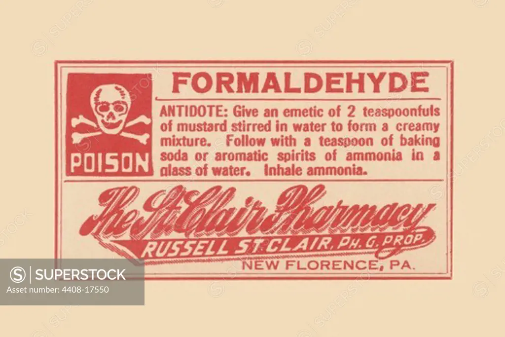 Formaldehyde, Medical - Potions, Medications, & Cures