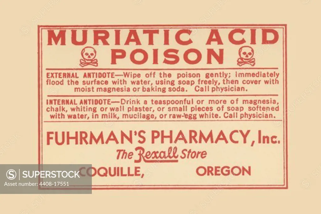 Muriatic Acid, Medical - Potions, Medications, & Cures