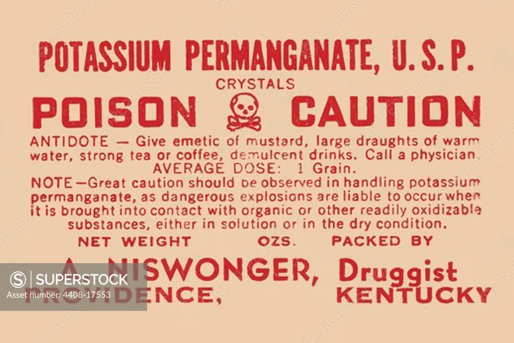 Potassium Permanganate, Medical - Potions, Medications, & Cures