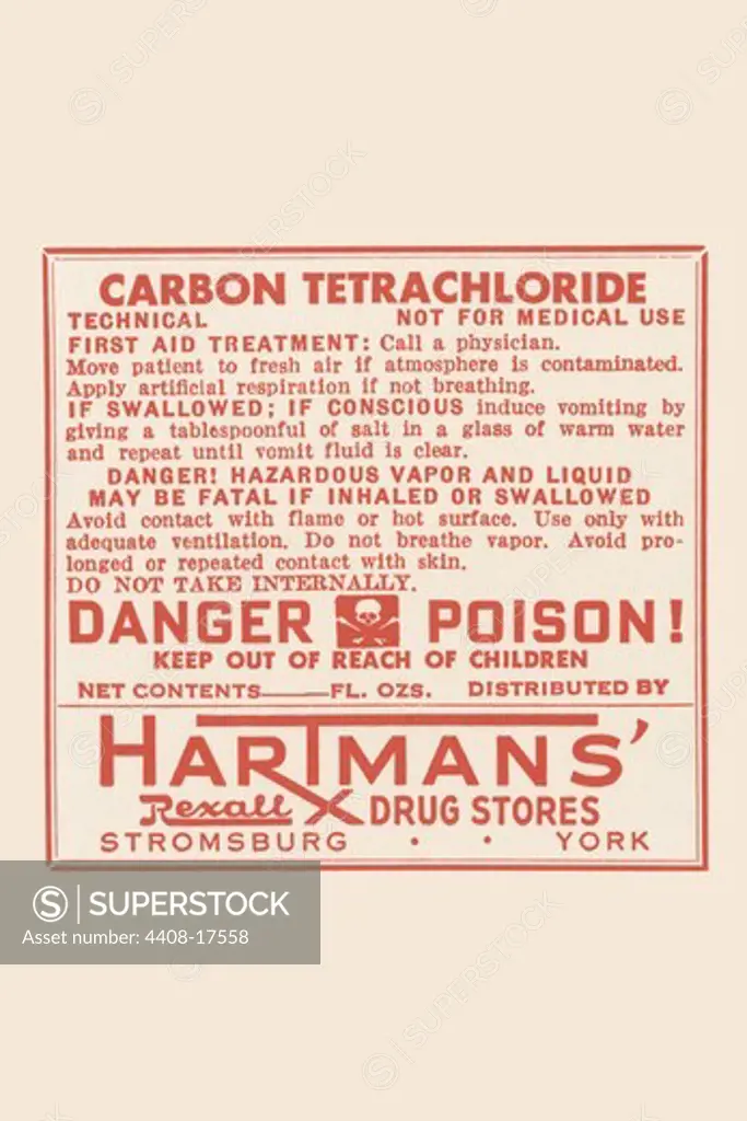 Carbon Tetrachloride, Medical - Potions, Medications, & Cures