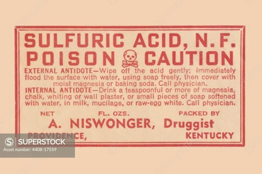 Sulfuric Acid, Medical - Potions, Medications, & Cures
