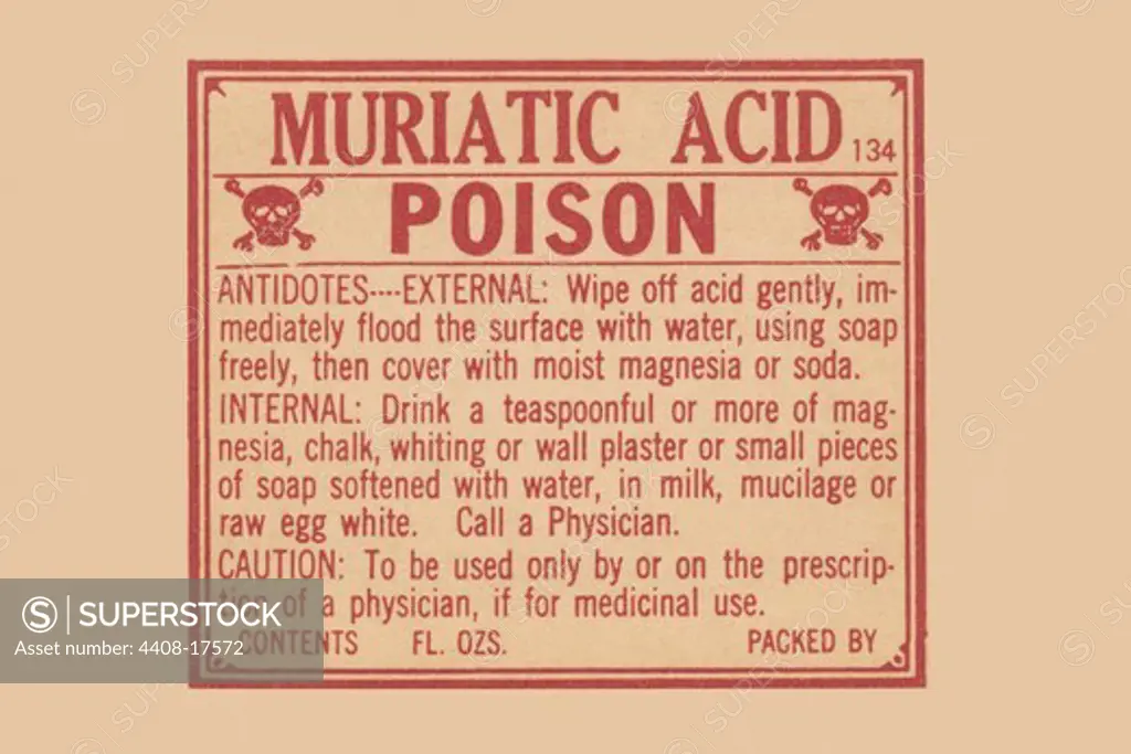 Muriatic Acid, Medical - Potions, Medications, & Cures