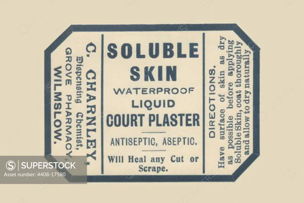 Soluble Skin Court Plaster, Medical - Potions, Medications, & Cures