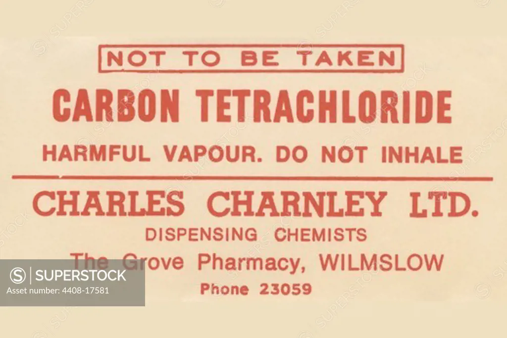 Carbon Tetrachloride, Medical - Potions, Medications, & Cures