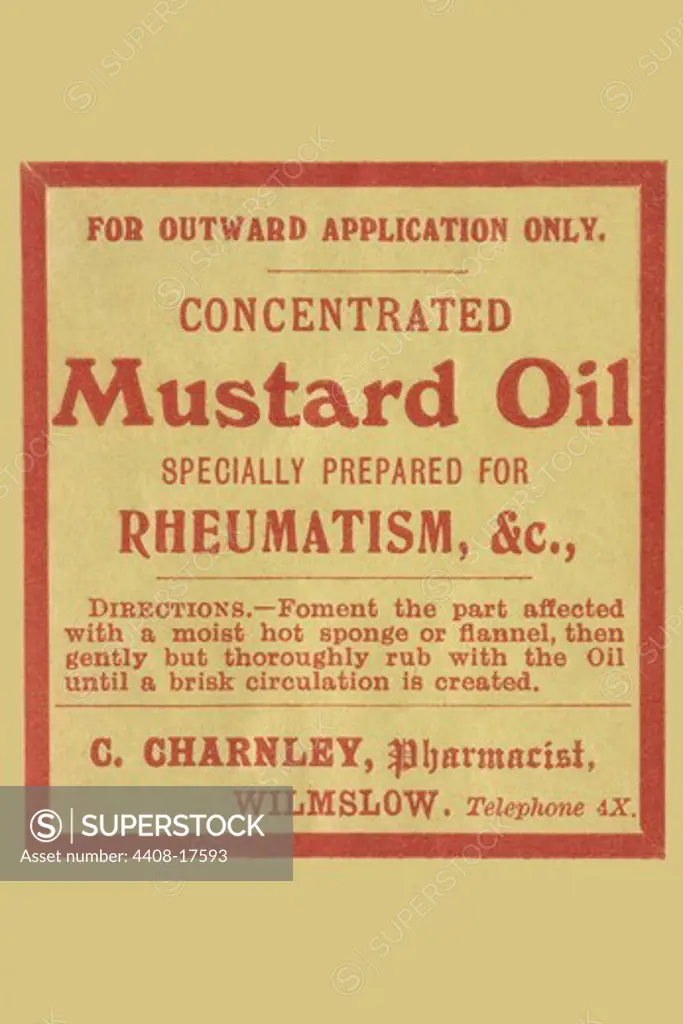 Mustard Oil, Medical - Potions, Medications, & Cures