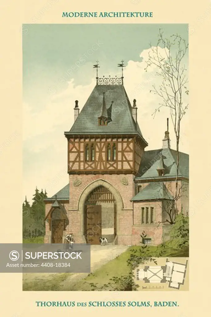 Gatehouse in Baden, Germany 1890-1930