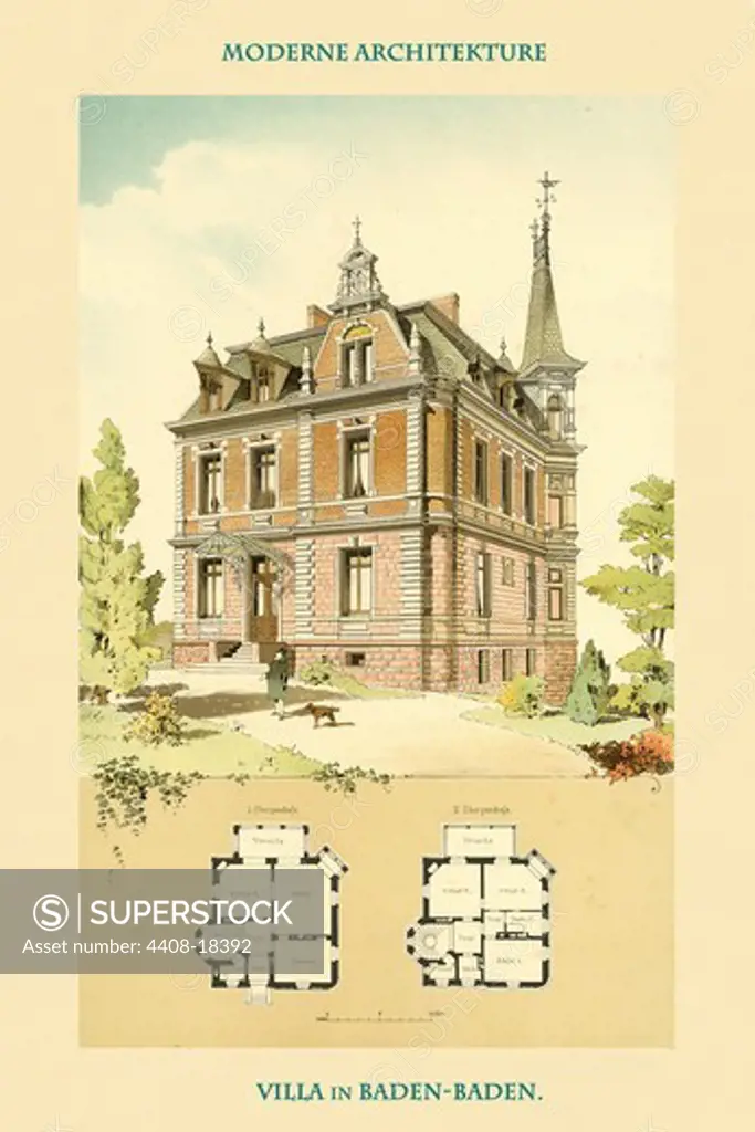 Villa in Baden-Baden, Germany 1890-1930
