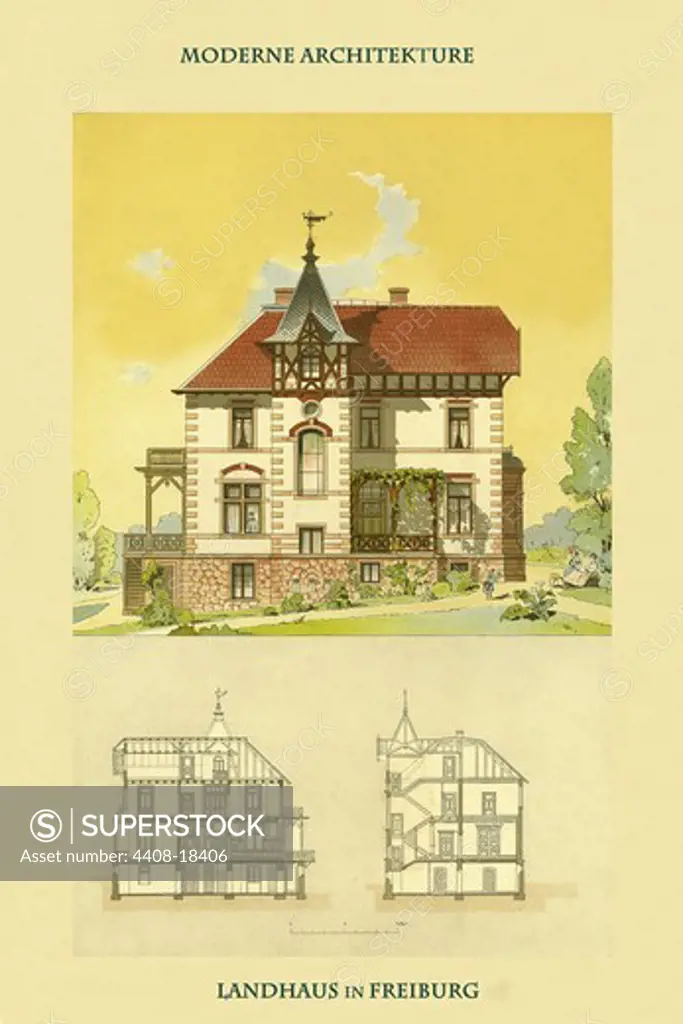 Country Home in Freiburg, Germany 1890-1930