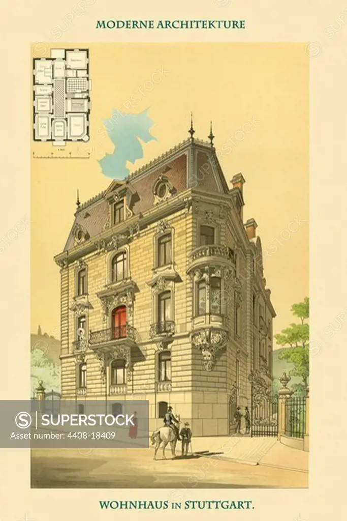 Residence in Stuttgart, Germany 1890-1930