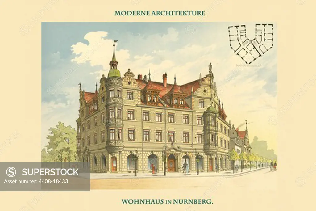 Residence in Nurnberg, Germany, Germany 1890-1930
