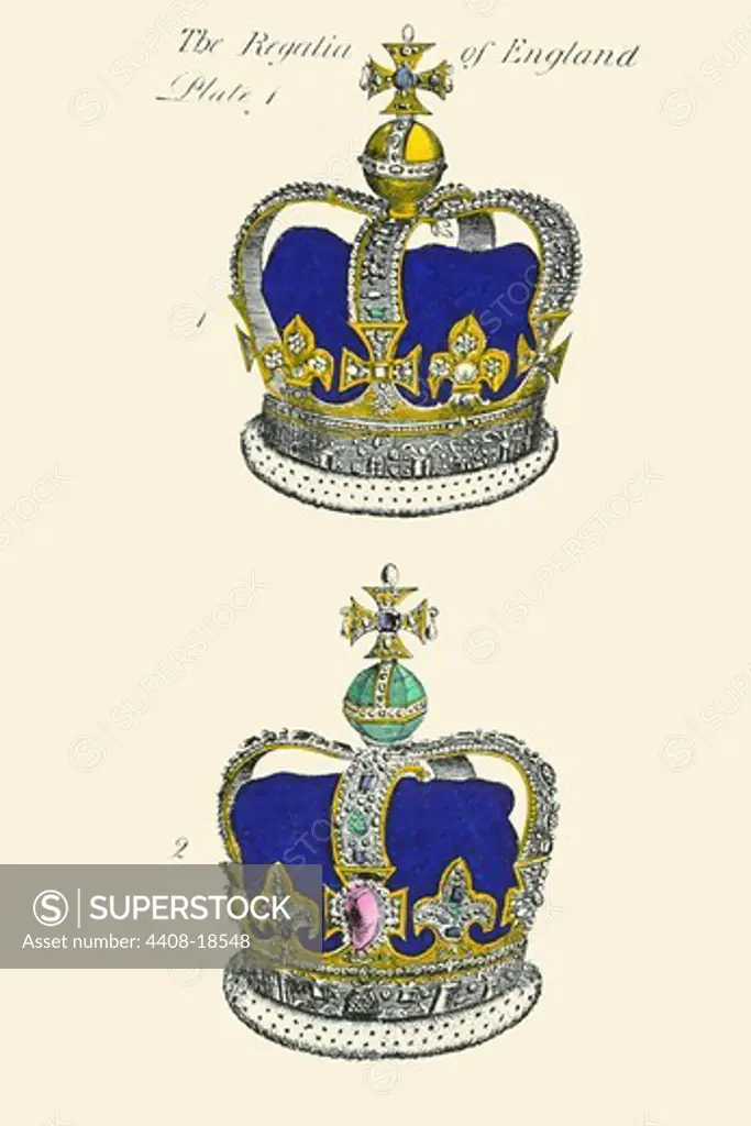 Regalia of England - Crowns, Heraldry - Crests