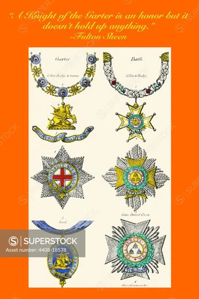 A Knight of the Garter is an Honor that Doesn't hold up anything, Heraldry - Crests