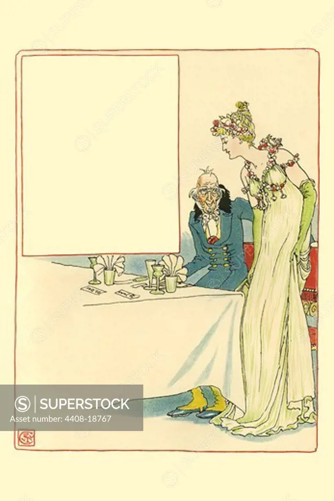 April Fool pranked by putting young girls with old geezers., Walter Crane - Beauty & the Beast