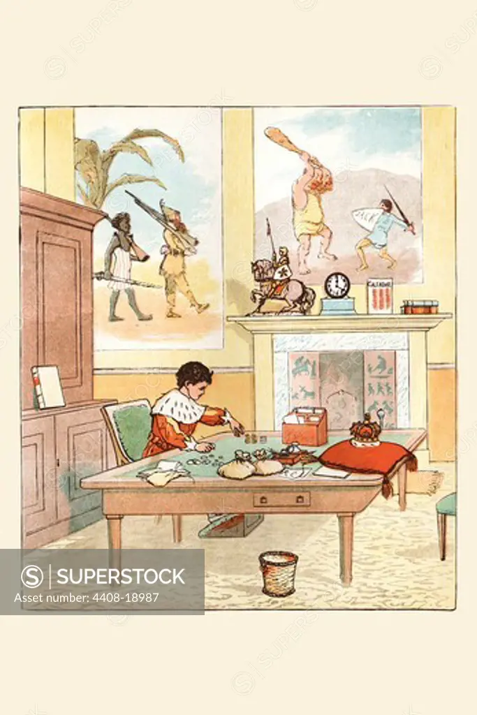 King was in his Counting house counting out his money, Randolph Caldecott