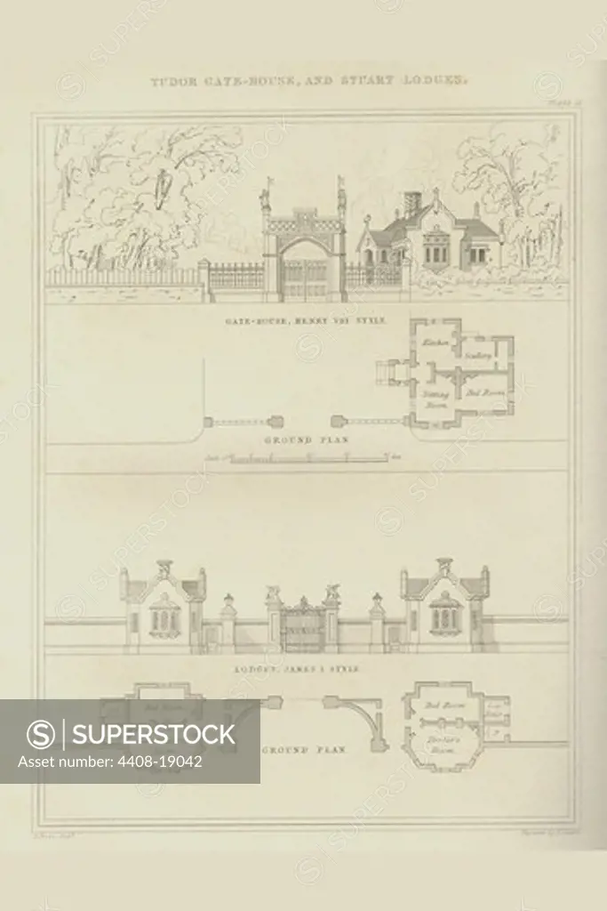 Tudor Gate House & Stuart Lodges, English Domestic
