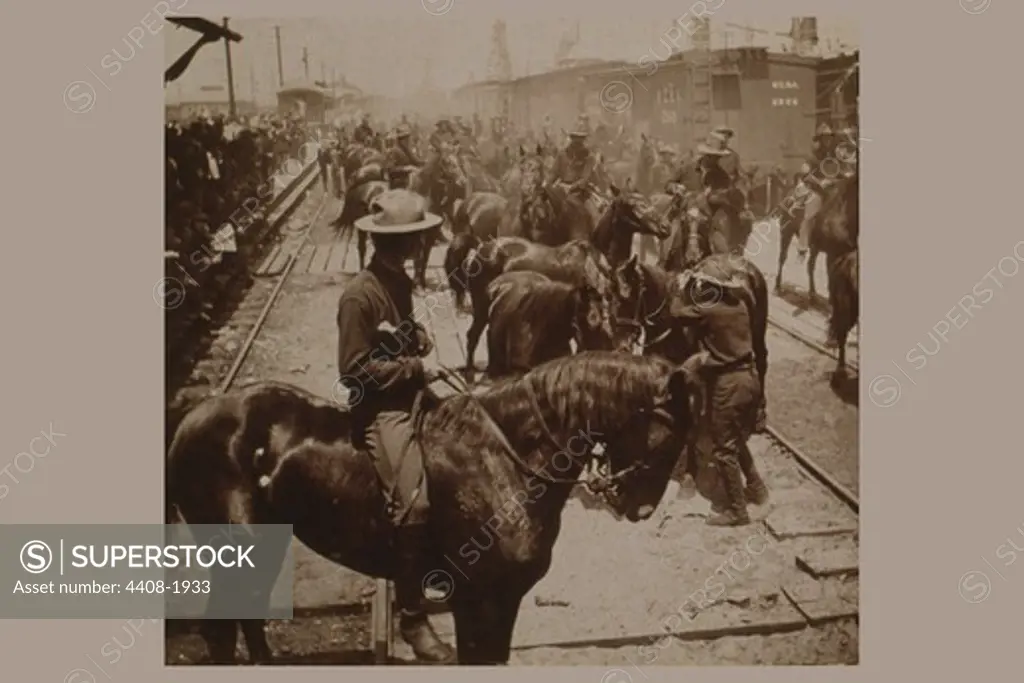 Roosevelt's ""Rough Rider's"" arrival at Tampa, Fla., U.S.A., Spanish American War
