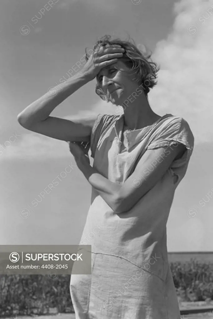 Wife of a migratory laborer with three children, Dorothea Lange