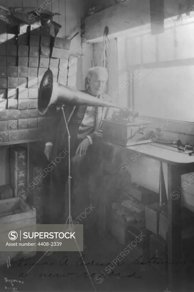 Thomas Edison Listening to the Phonograph, Famous Americans