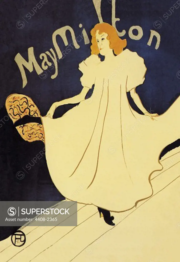 May Milton on Stage, Toulouse Lautrec