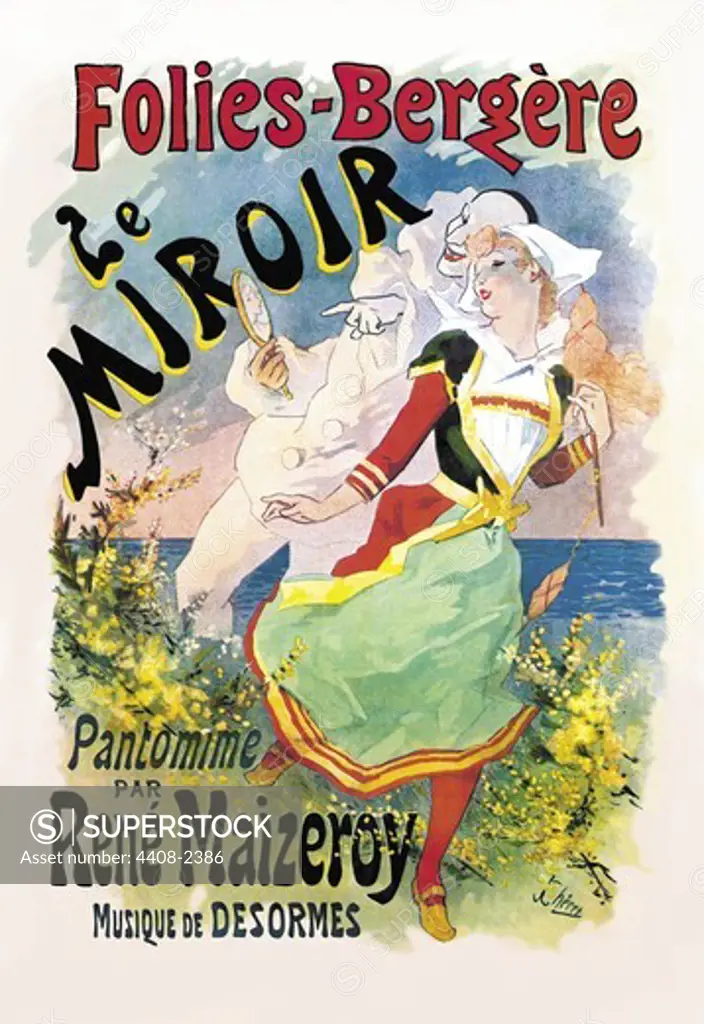 Folies-Bergere: Le Miroir Pantomime, Jules Cheret