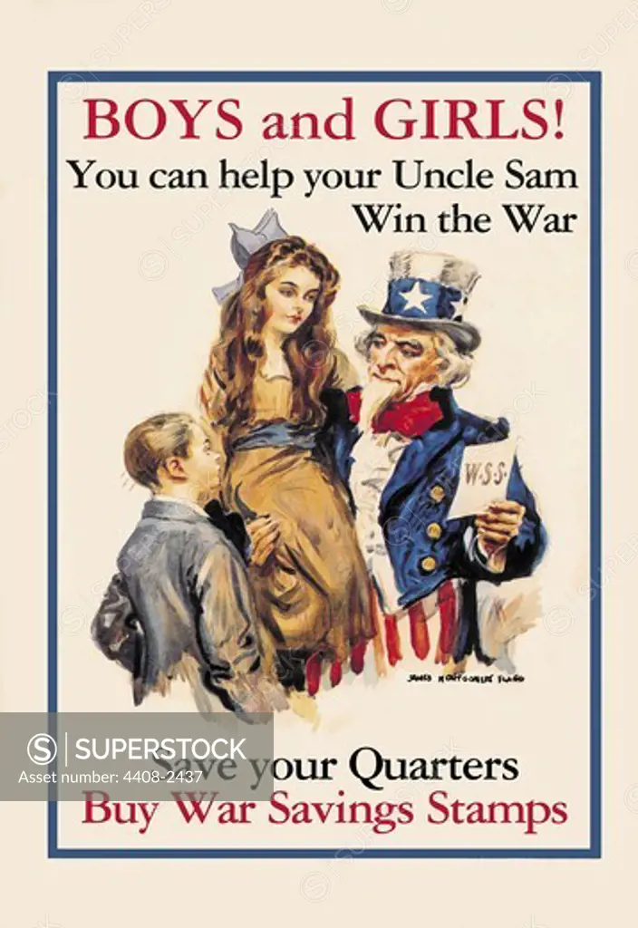 Uncle Sam - Boys and Girls!, World War I - Flagg & Christy