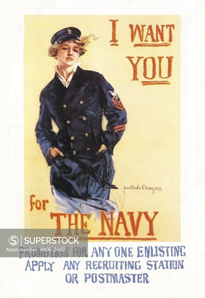I Want You for the Navy, World War I - Flagg & Christy