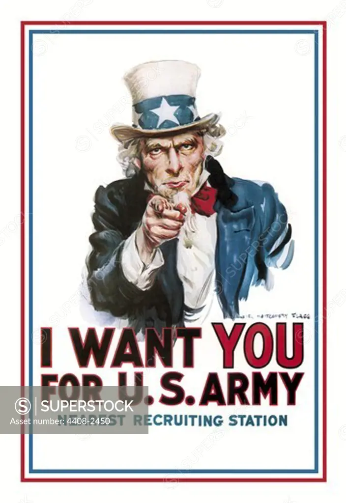 I Want You for the U.S. Army, World War I - Flagg & Christy