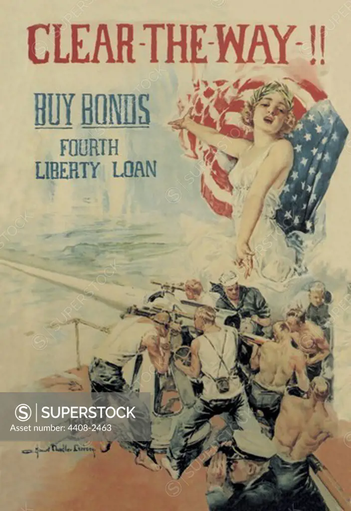 Clear the Way! Buy Bonds - Fourth Liberty Loan, World War I - Flagg & Christy