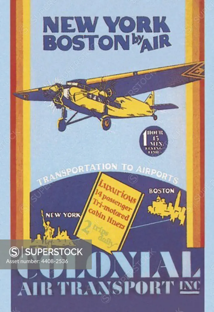 Colonial Air Transport - New York to Boston by Air, Commercial Aviation