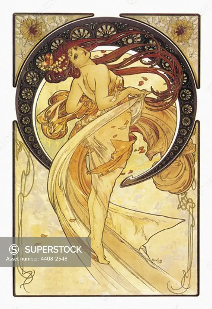 Dance (Golden), Belle Epoque Poster Art
