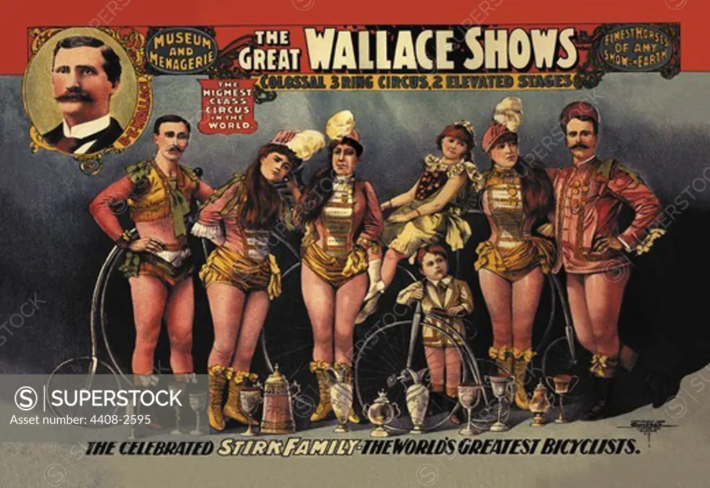Celebrated Stirk Family: Wallace Shows, Circus & Clowns