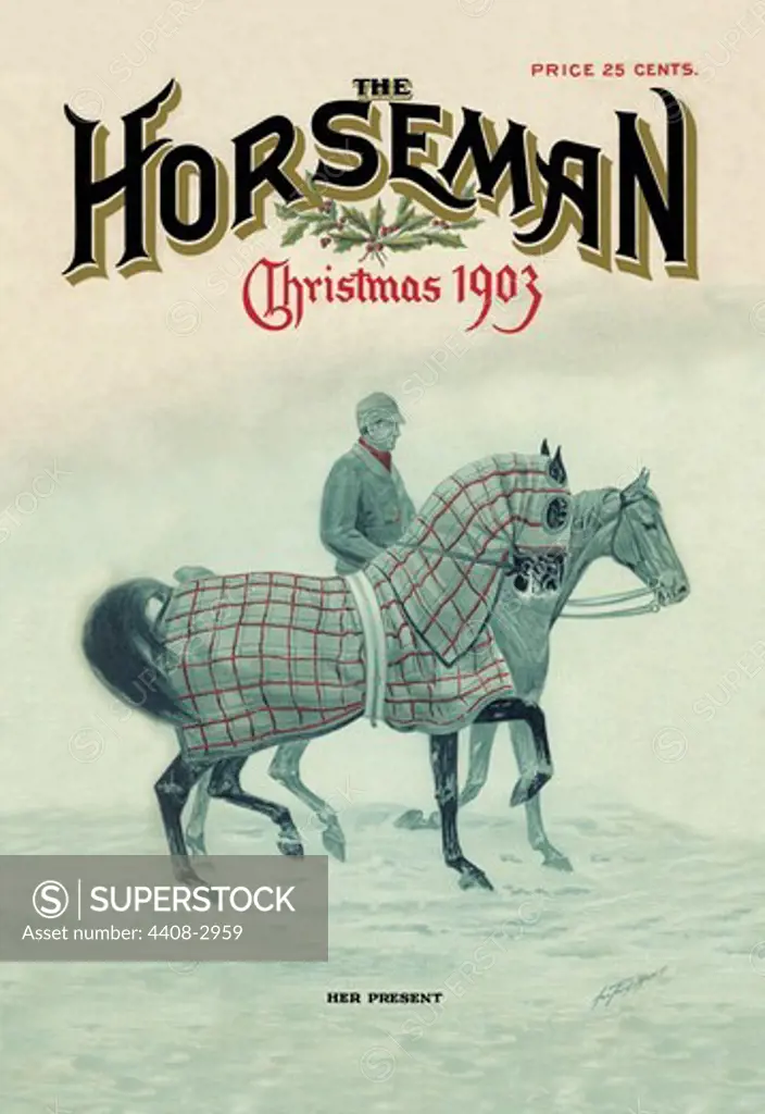 Horseman, Christmas 1903, Horses - Riding & Racing
