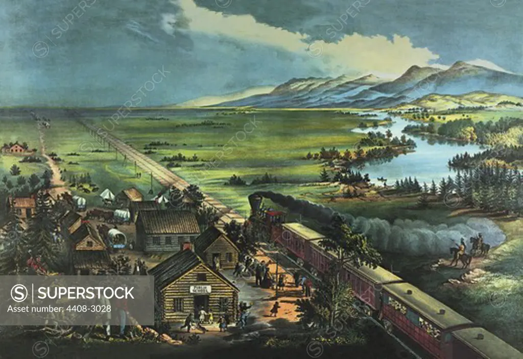 Trains Opening the Great American Plains, Railroad