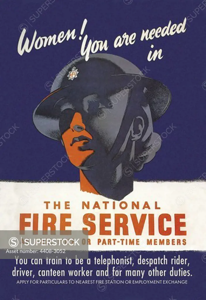 Women! You are Needed in the National Fire Service, Fire Fighters & Fire Equipment
