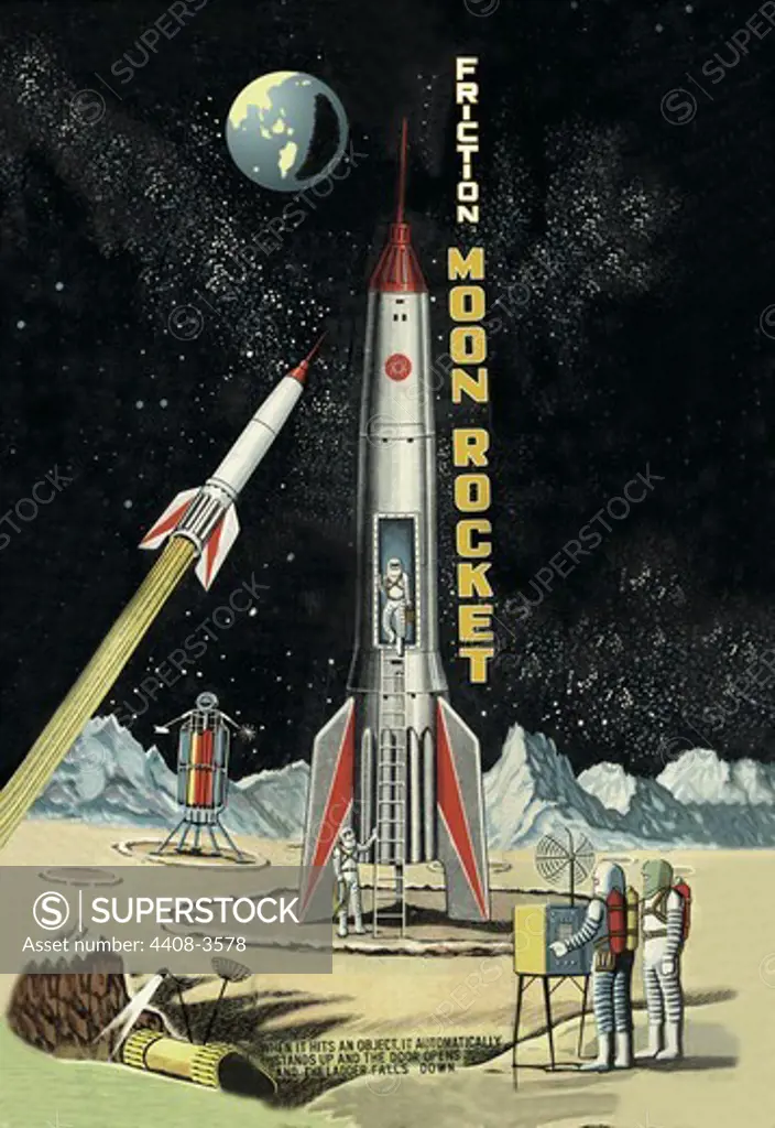 Friction Moon Rocket, Robots, ray guns & rocket ships