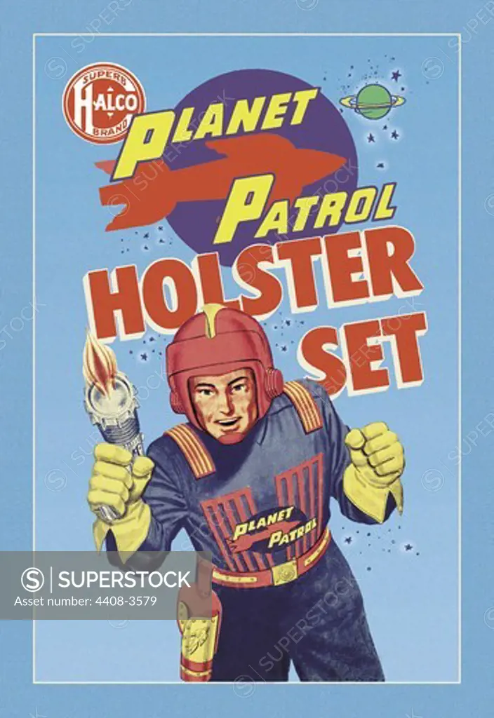 Plantet Patrol Holster Set, Robots, ray guns & rocket ships