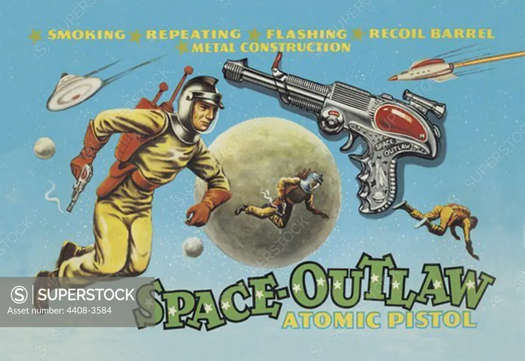 Space Outlaw Atomic Pistol, Robots, ray guns & rocket ships