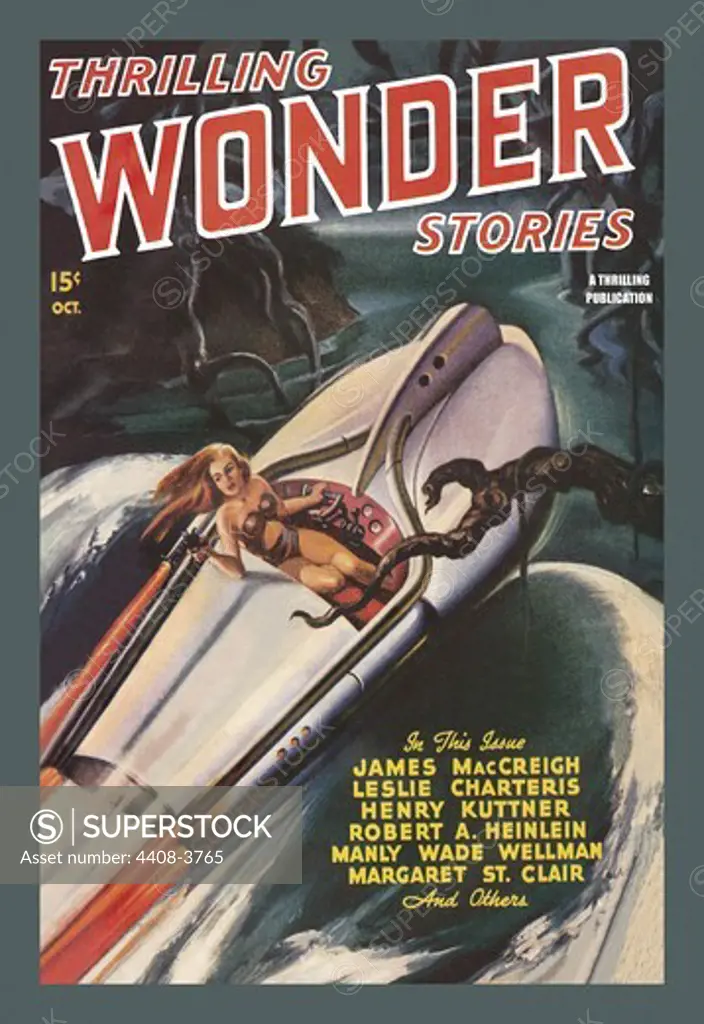 Thrilling Wonder Stories: Sheena and the X Machine, 1940's Visions of the Future