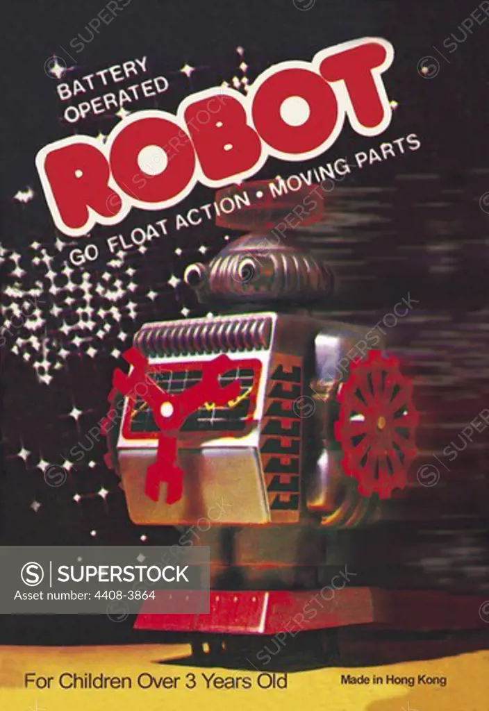 Battery Operated Robot: Go Float Action and Moving Parts, Robots, ray guns & rocket ships