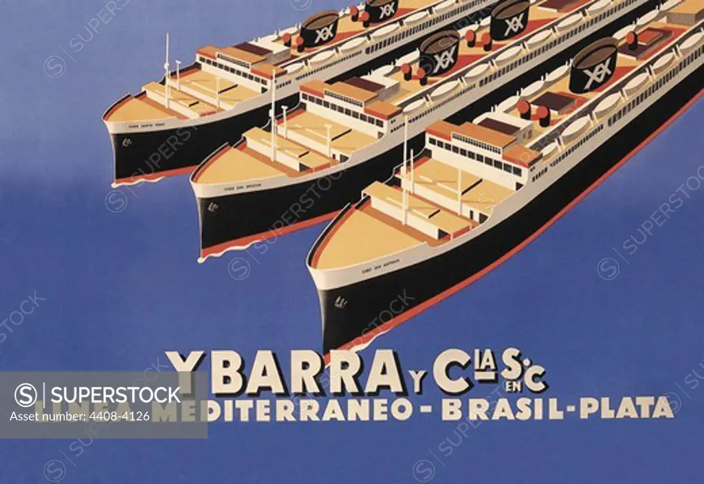 Ybarra and Company Mediterranean-Brazil-Plata Cruise Line, Ships - Cruise