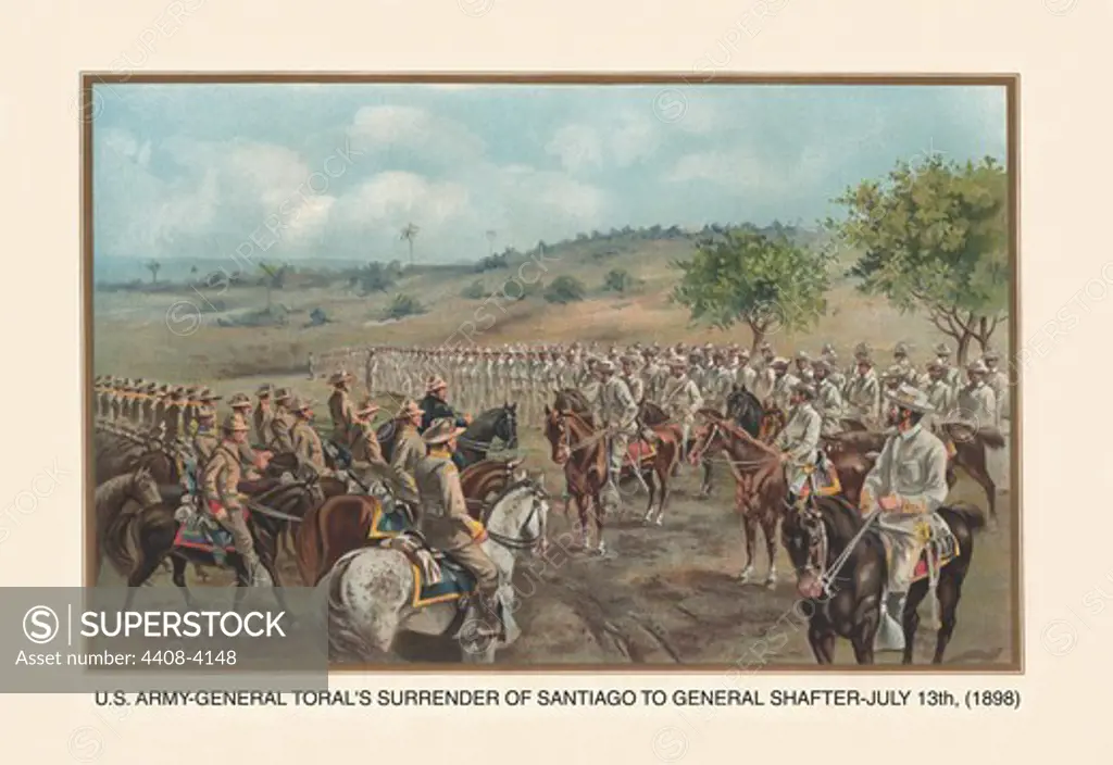 General Toral's Surrender of Santiago to General Shafter, July 13, 1898, U.S. Army